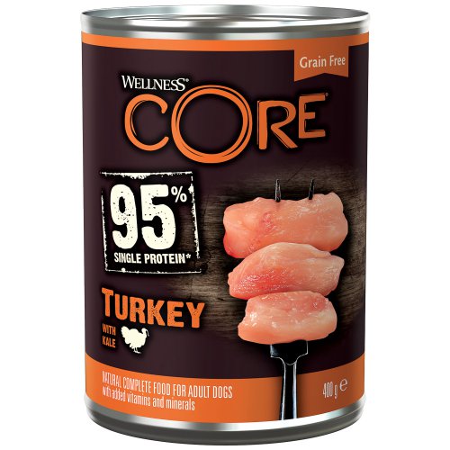 CORE 95 консервы из индейки с капустой для взрослых собак 400 г