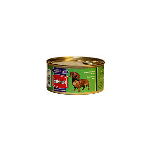 Консервы для собак Четвероногий гурман «Готовый обед» говядина с рисом