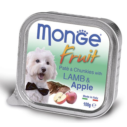 Monge Dog Fruit консервы для собак ягненок с яблоком