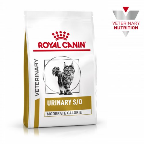 Упаковка Royal Canin URINARY S/O LP 34 FELINE MODERATE CALORIE (лечебный корм для кошек при лечении и профилактике мочекаменной болезни)