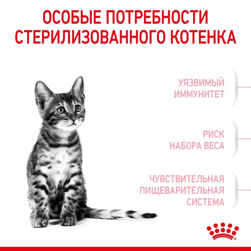 Royal Canin Kitten Sterilised сухой корм сбалансированный для стерилизованных котят до 12 месяцев