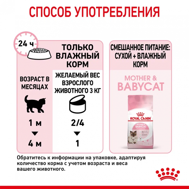 Royal Canin Mother&Babycat Корм для котят в период первой фазы роста и отъема, беременных и кормящих кошек, мусс (12шт)