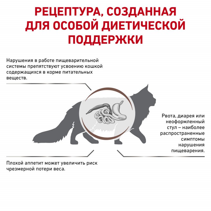 Royal Canin Gastrointestinal сухой корм диетический для взрослых кошек при расстройствах пищеварения