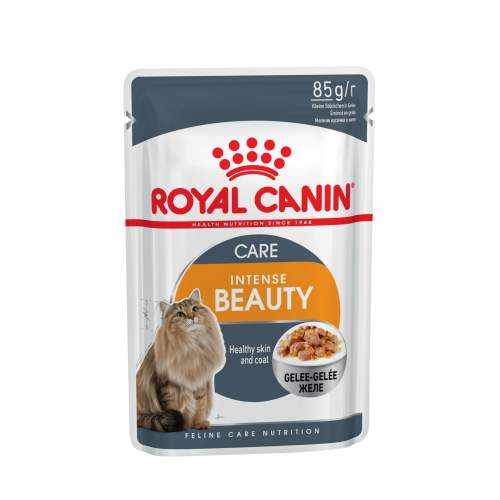 Royal Canin Intense Beauty Корм консервированный для взрослых кошек в желе, 85 г (12шт)