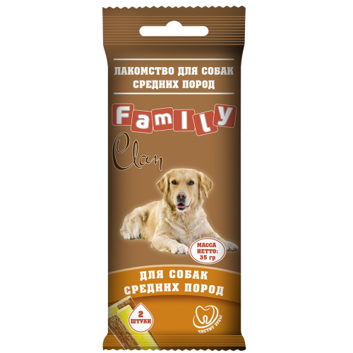 Лакомство для собак средних пород CLAN FAMILY, (уп 320шт)