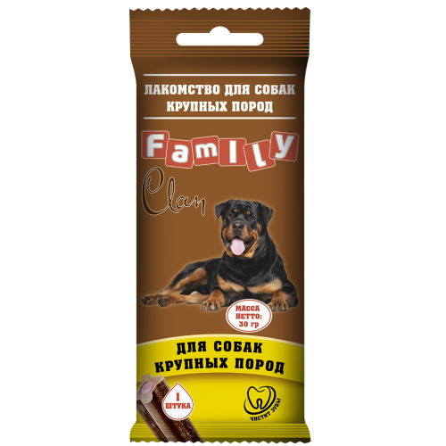 Лакомство для собак крупных пород CLAN FAMILY, гантелька (уп 320шт)