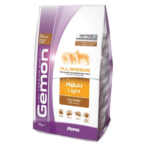 Gemon Dog Light низкокалорийный корм для взрослых собак всех пород 3 кг