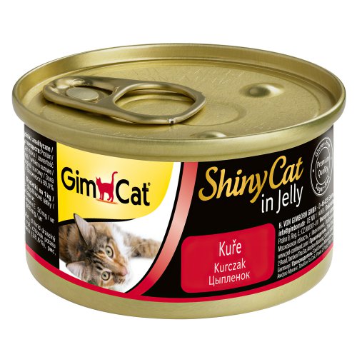 GimCat ShinyCat консервы для кошек из цыпленка