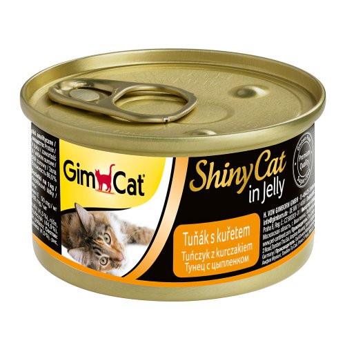 GimCat ShinyCat консервы для кошек из тунца с цыпленком