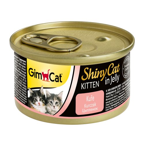 GimCat ShinyCat консервы для котят из цыпленка