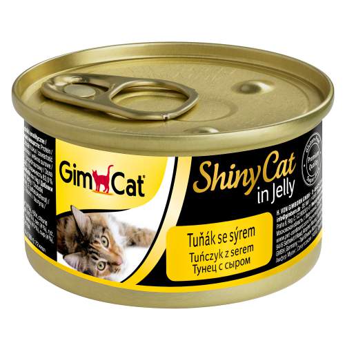 GimCat ShinyCat консервы для кошек из тунца с сыром