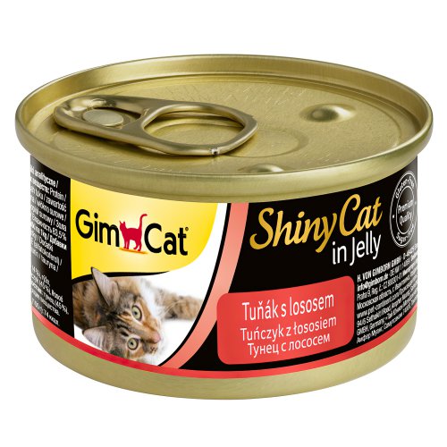 GimCat ShinyCat консервы для кошек из тунца с лососем