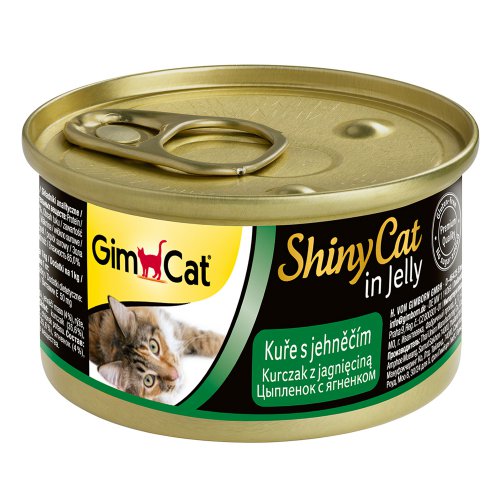 GimCat ShinyCat консервы для кошек из цыпленка с ягненком