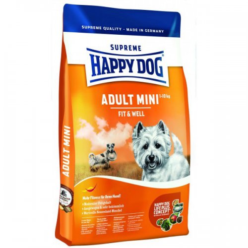 Сухой корм Happy Dog Supreme - Mini Adult для собак мелких пород.