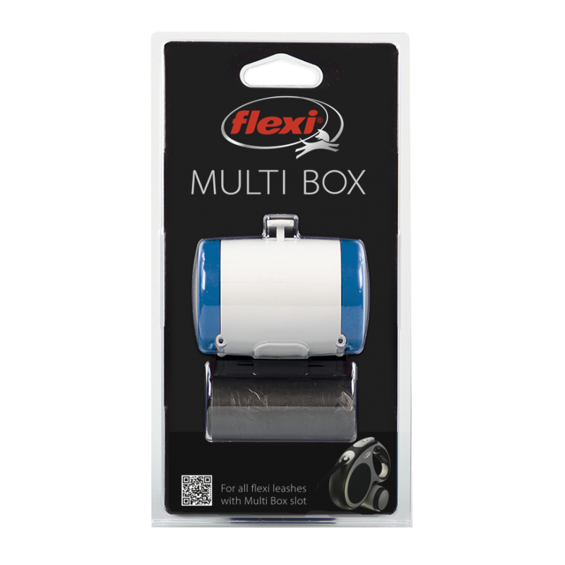 Flexi VARIO аксессуар Multi box S-M/L (бокс д/лакомств/пакетиков д/сбора фекалий) СИНИЙ