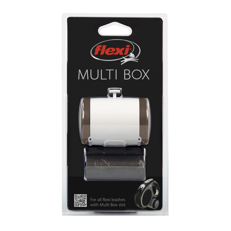 Flexi VARIO аксессуар Multi box S-M/L (бокс д/лакомств/пакетиков д/сбора фекалий) КОРИЧНЕВЫЙ