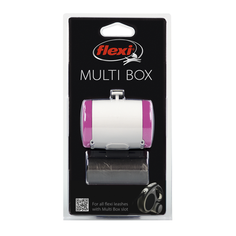 Flexi VARIO аксессуар Multi box S-M/L (бокс д/лакомств/пакетиков д/сбора фекалий) РОЗОВЫЙ