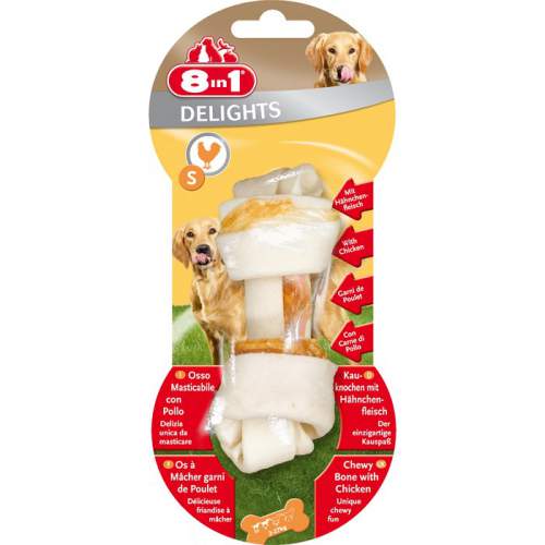 8in1 DELIGHTS S косточка с куриным мясом для мелких и средних собак 11 см