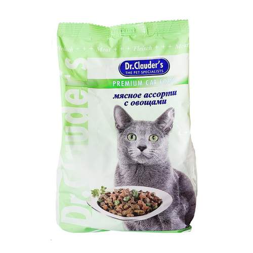Dr.Clauder's. Сухой корм для кошек мясное ассорти с овощами