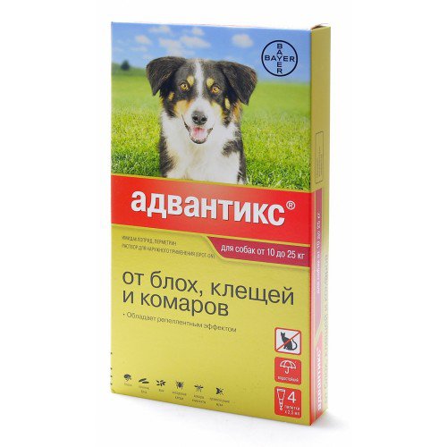 Адвантикс для собак от 10 до 25 кг