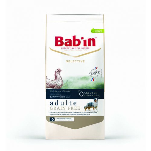 BAB’IN SELECTIVE ADULTE GRAIN FREE POULET Сухой корм для собак без глютена и злаков