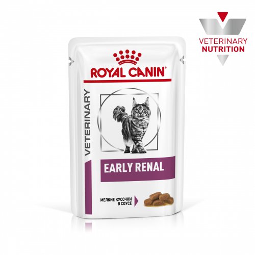 Royal Canin Early Renal Feline Корм консервированный диетический для взрослых кошек при ранней стадии почечной недостаточности, соус (12 шт)