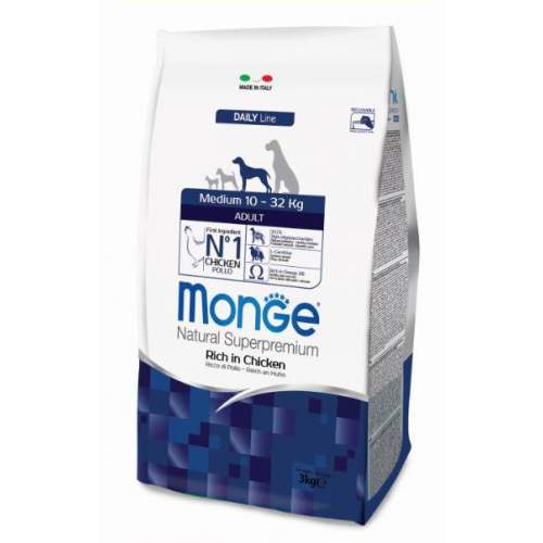 Сухие корма Monge Dog Medium для взрослых собак средних пород 