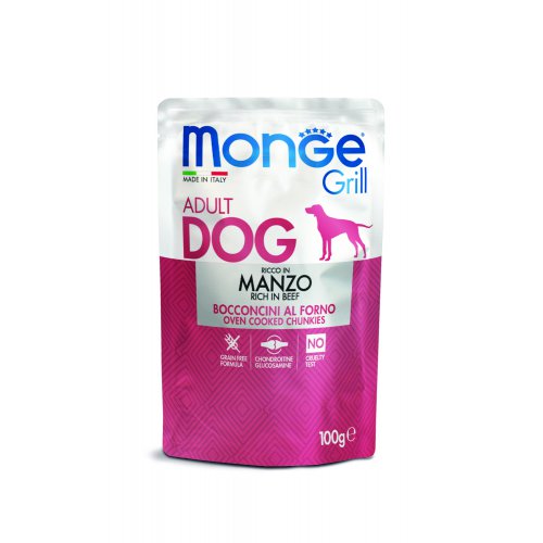 Monge Dog Grill Pouch паучи для собак говядина