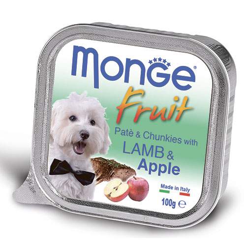 Monge Dog Fruit консервы для собак ягненок с яблоком