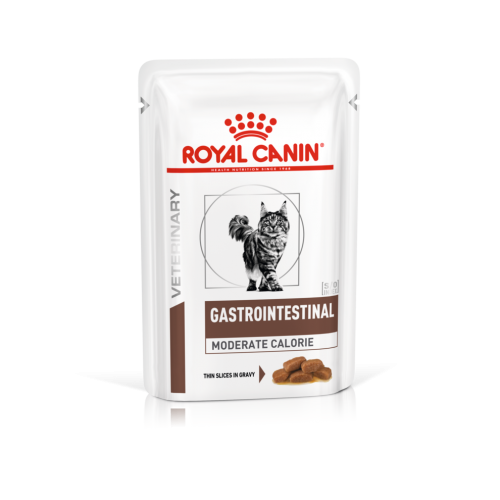 Royal Canin Gastrointestinal Moderate Calorie Корм влажный диетический для кошек с нарушениями пищеварения (12шт)