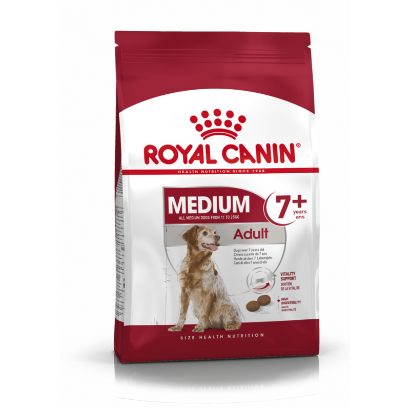 Сухой корм Royal Canin Medium Adult 7+ для взрослых собак средних размеров от 7 лет и старше