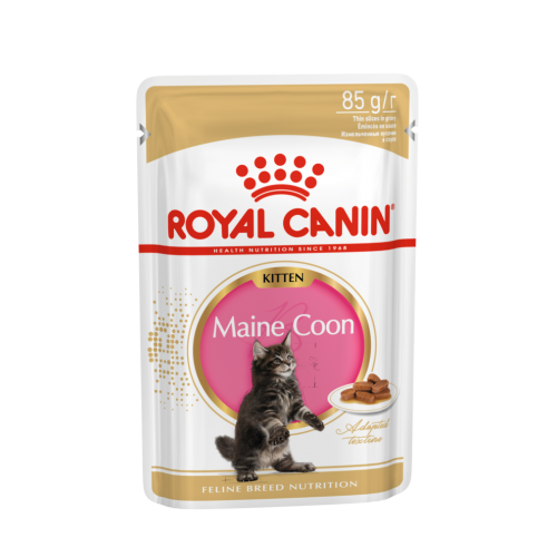 Royal Canin Maine Coon Kitten Корм консервированный для котят породы Мэйн Кун до 15 месяцев, соус (12шт)