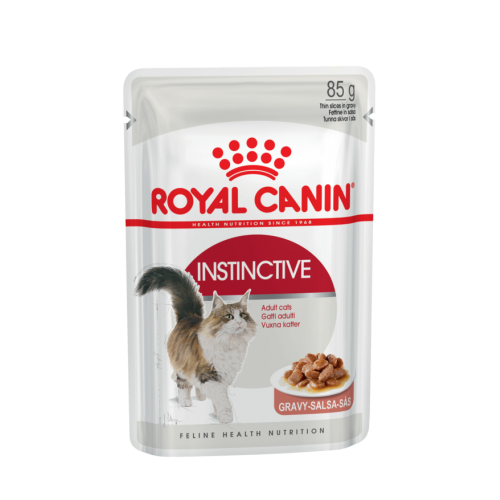 Royal Canin Instinctive Корм консервированный для взрослых кошек (мелкие кусочки в желе) (24 шт)