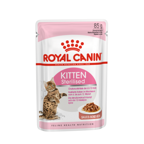 Royal Canin Kitten Sterilised Корм консервированный для стерилизованных котят до 12 месяцев, соус (12шт)