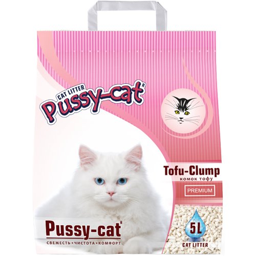 Наполнители комкующиеся Пуси Кэт Premium Tofu-Clump 