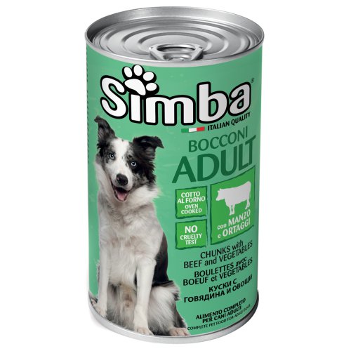 Simba Dog консервы для собак кусочки говядина с овощами 1230г
