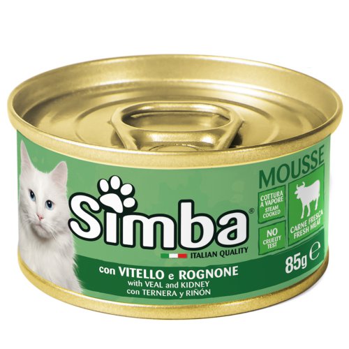 Simba Cat Mousse мусс для кошек телятина/почки 85г