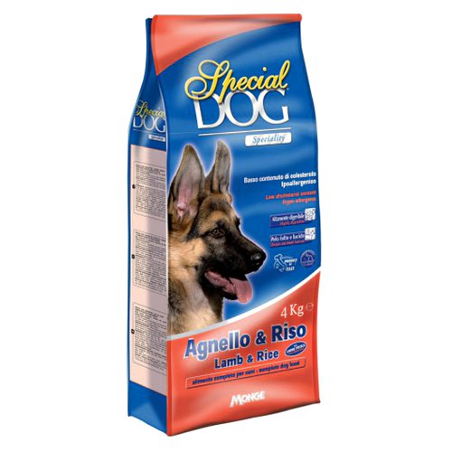 Special Dog корм для собак с особыми потребностями (с чувствительной кожей и пищеварением) ягненок/рис 4 кг